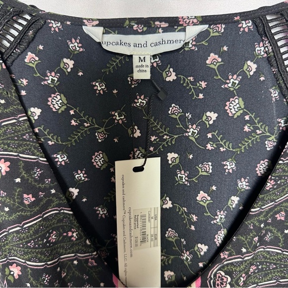 Cupcakes and Cashmere Boho Print Long Sleeve Midi Dress with Belt sz M NWT - Picture 9 of 16